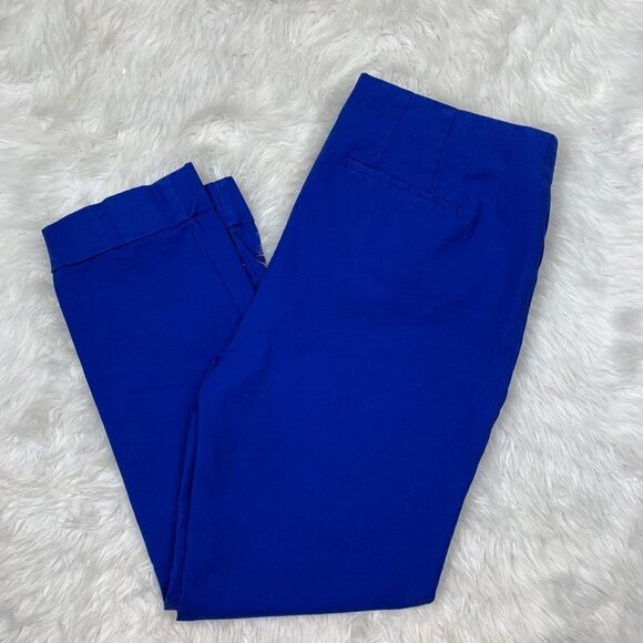 Boden Kensington Pants Blue Size 10R Stretch Cotton Turn-Up Hem Trouser Style - Picture 3 of 9